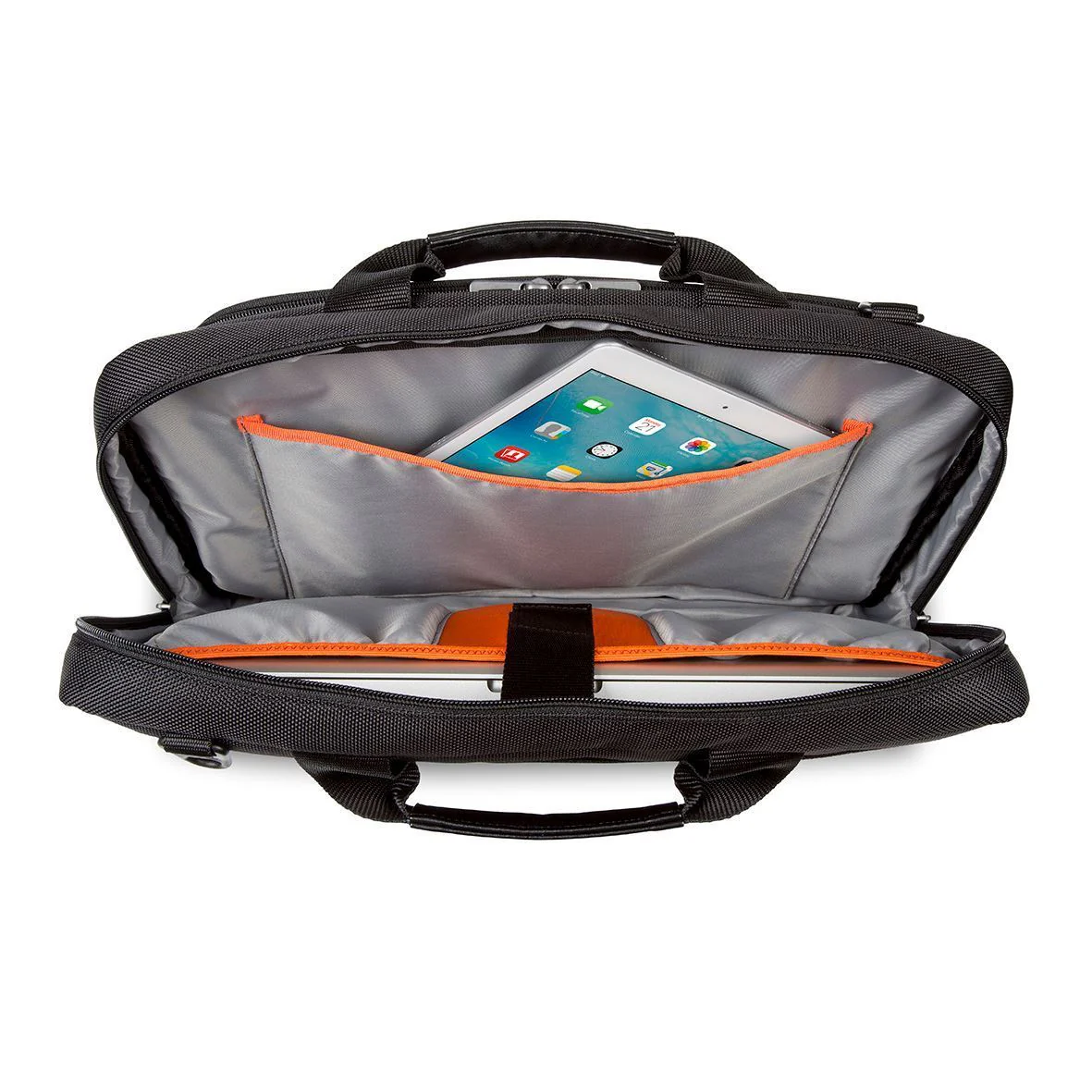 14-15.6" CitySmart Slimline Topload Laptop Case - Black/Grey - Image 5