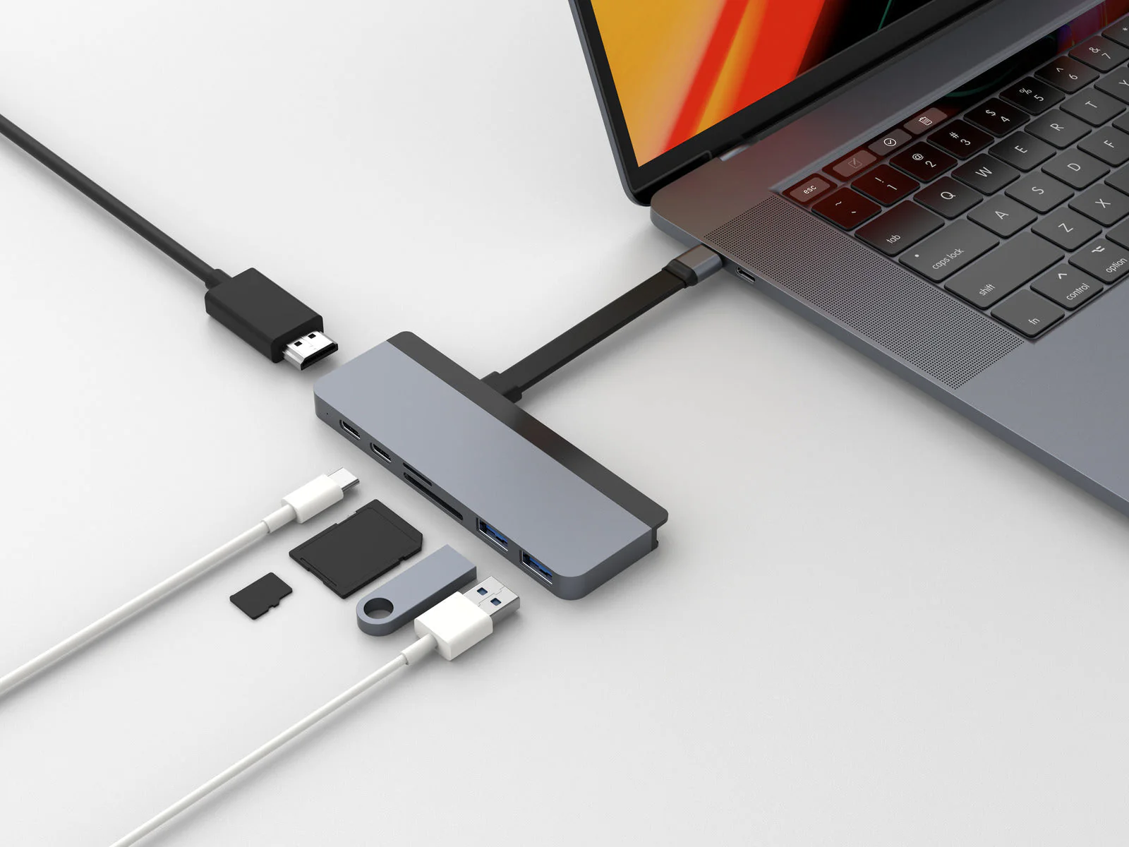 HyperDrive DUO 7-in-2 USB-C Hub - Silver - Image 15