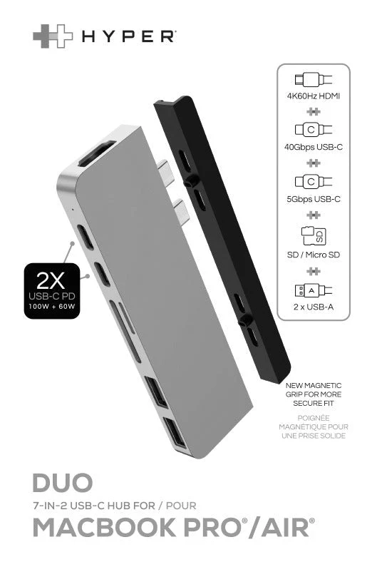 HyperDrive DUO 7-in-2 USB-C Hub - Silver - Image 28