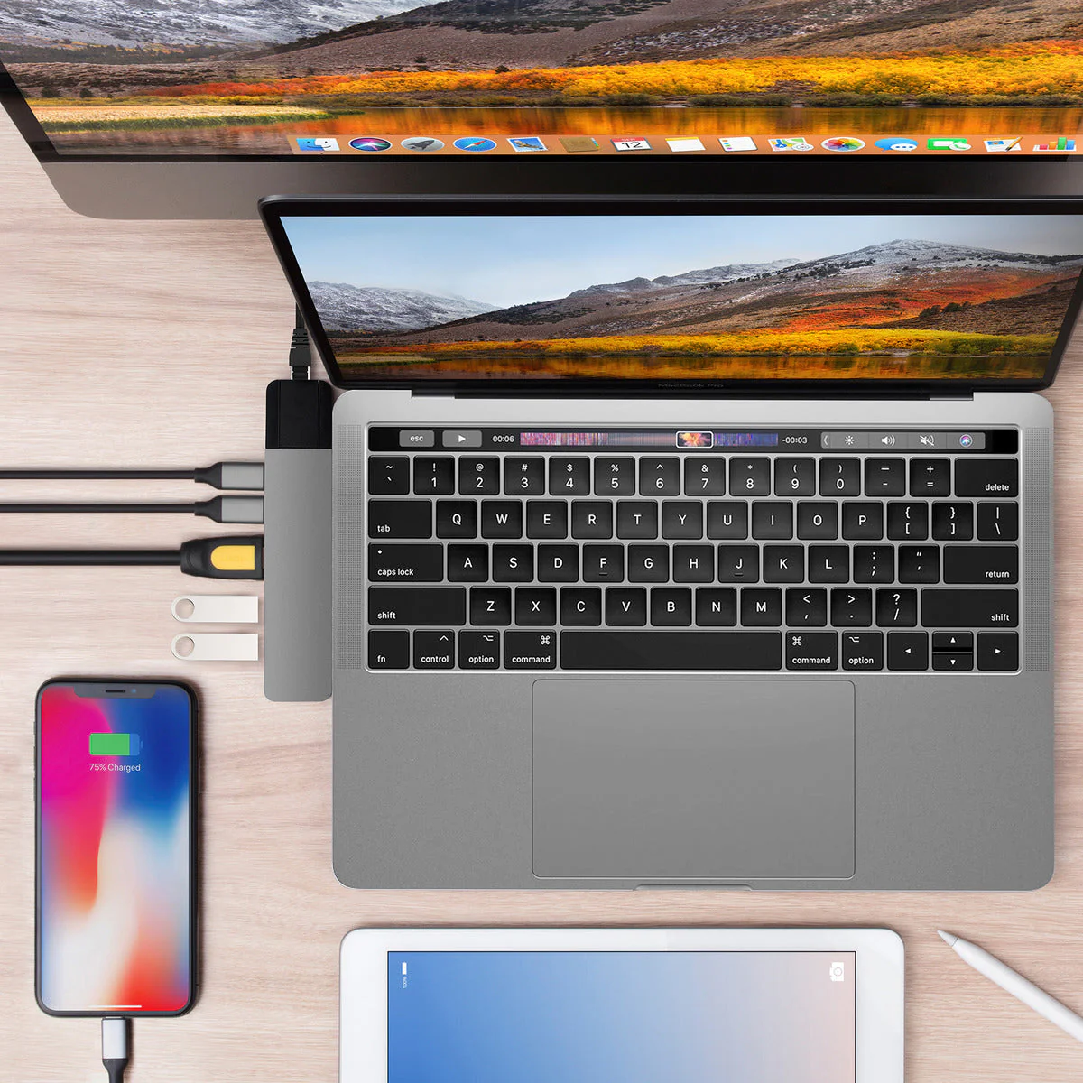 HyperDrive NET 6-in-2 USB-C Hub - Grey - Image 3