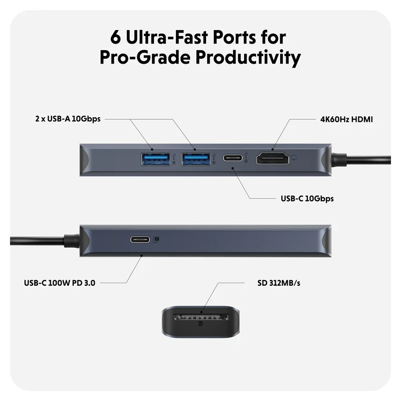 HyperDrive Next 6 Port USB-C Hub - Image 6