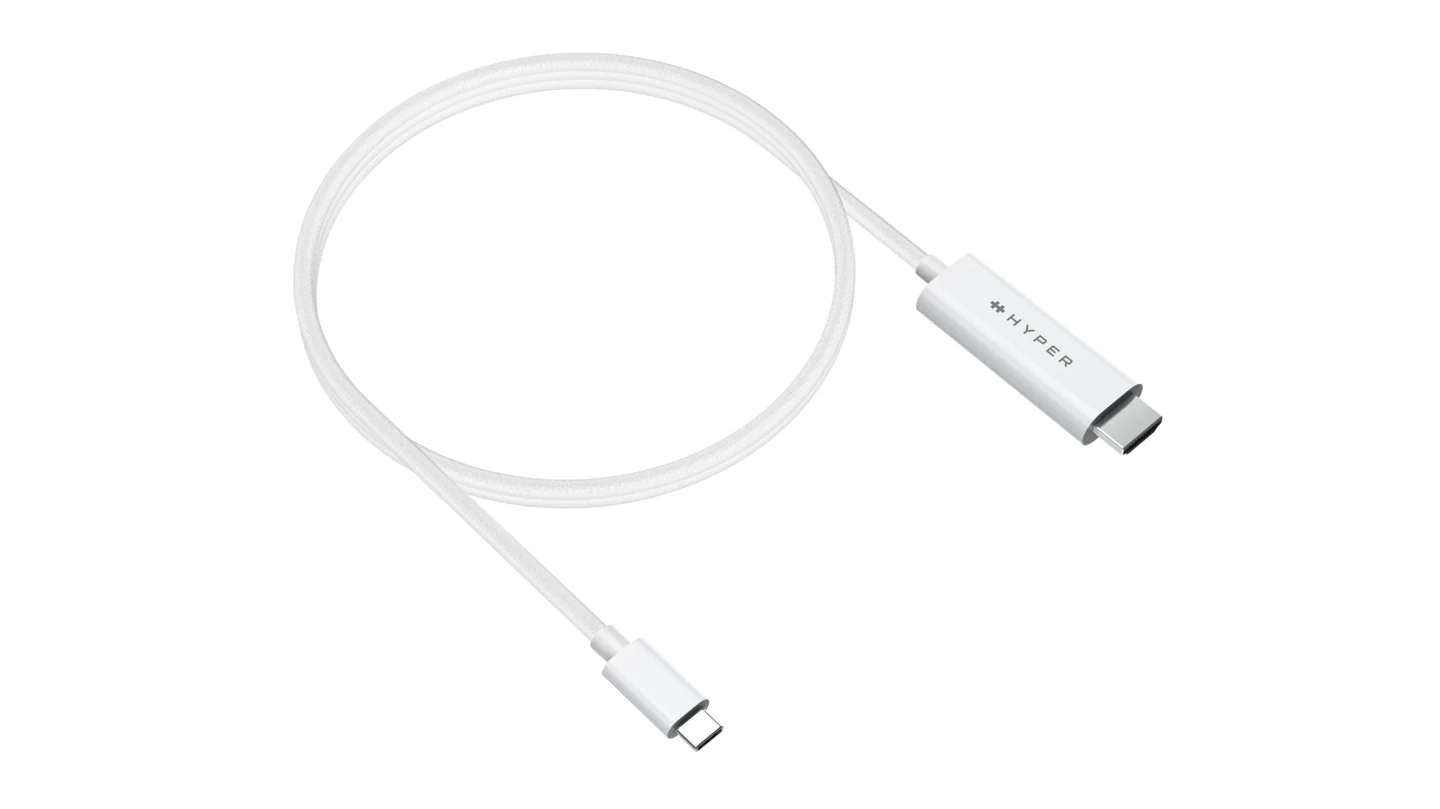 HyperDrive USB-C to HDMI 4K60Hz 2.5M Cable - White - Image 3
