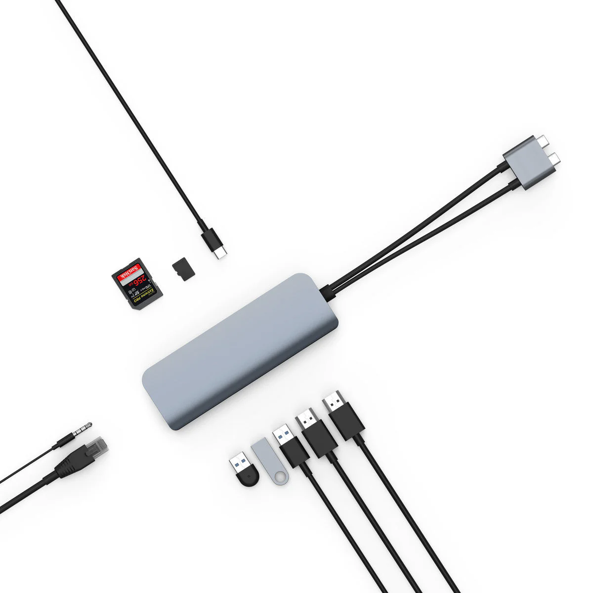 HyperDrive VIPER 10-in-2 USB-C Hub - Grey - Image 5