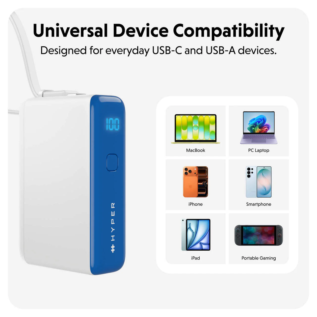 HyperJuice Flex 10K 30W Power Bank - Blue - Image 10