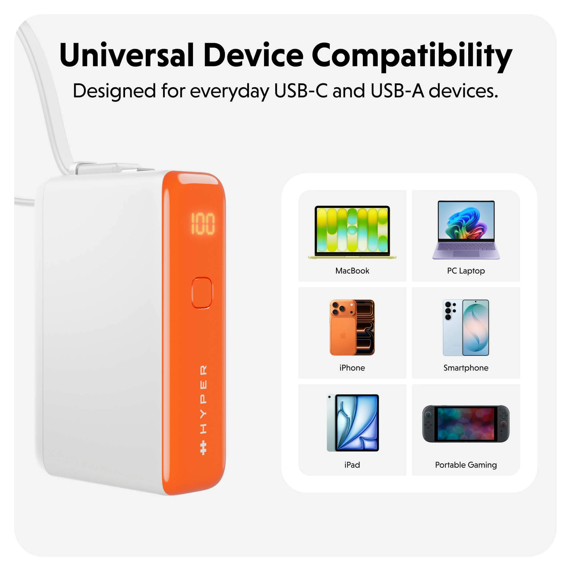 HyperJuice Flex 10K 30W Power Bank - Orange - Image 10