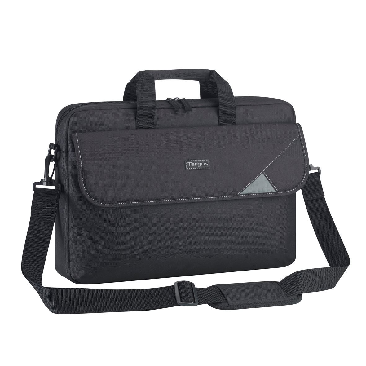 15.6" Intellect Topload Laptop Case - Black/Grey - Image 5