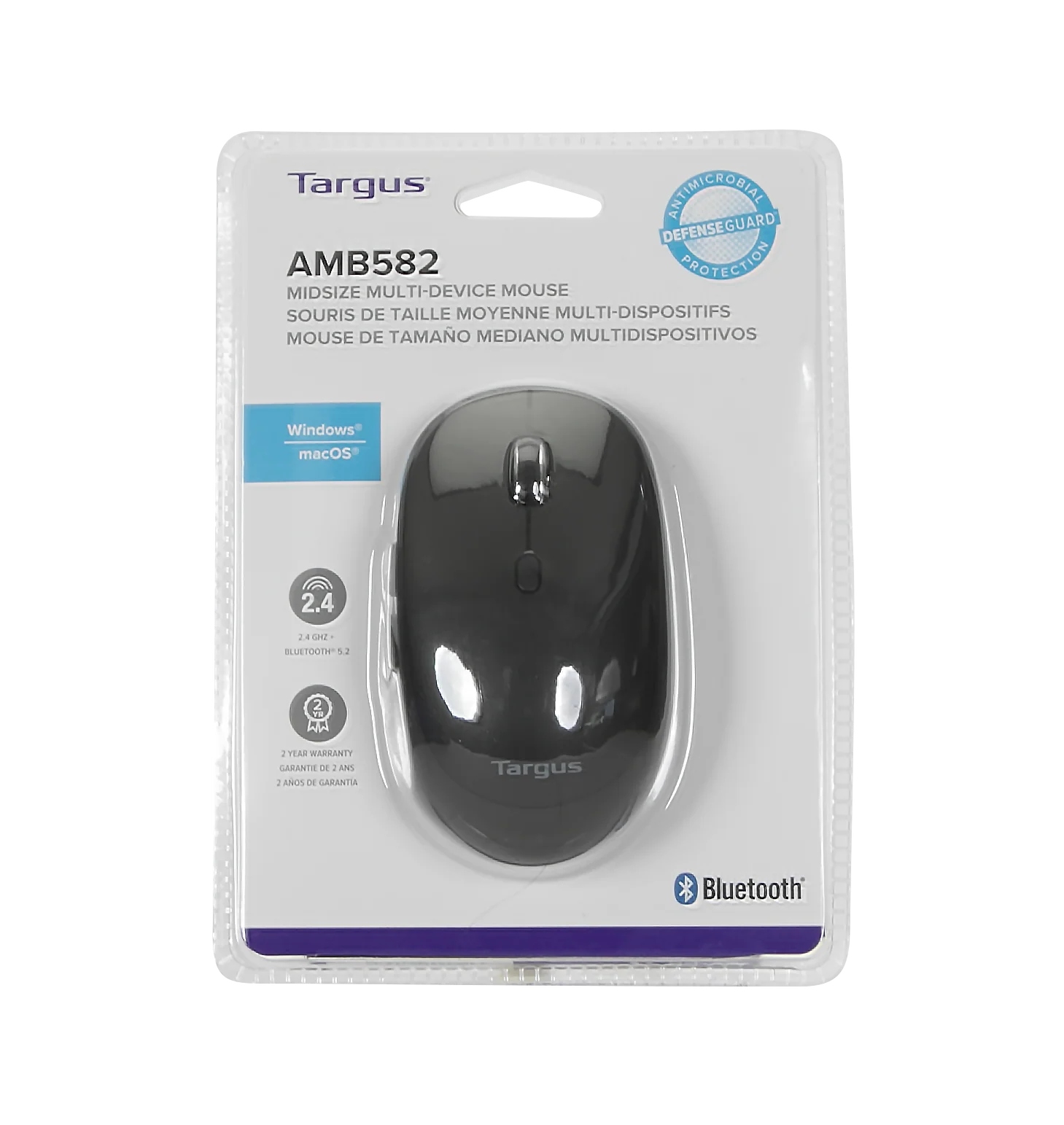 Midsize Comfort Multi-Device Antimicrobial Wireless Mouse - Image 9